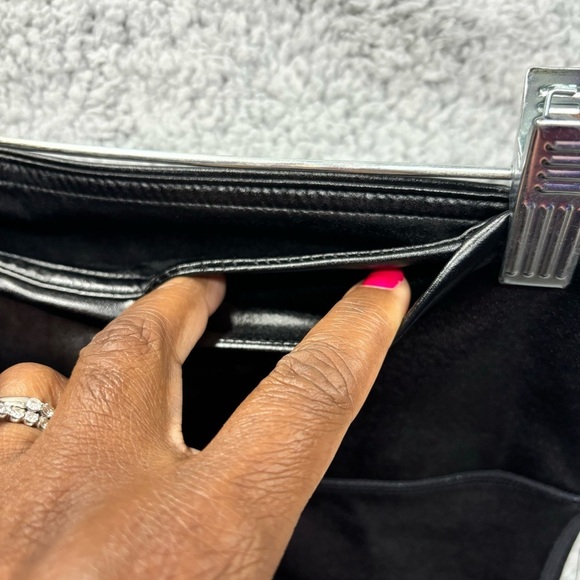 Mono b Faux Leather Leggings Women Sz Medium Black Stretch High Waisted NWT - Picture 5 of 9